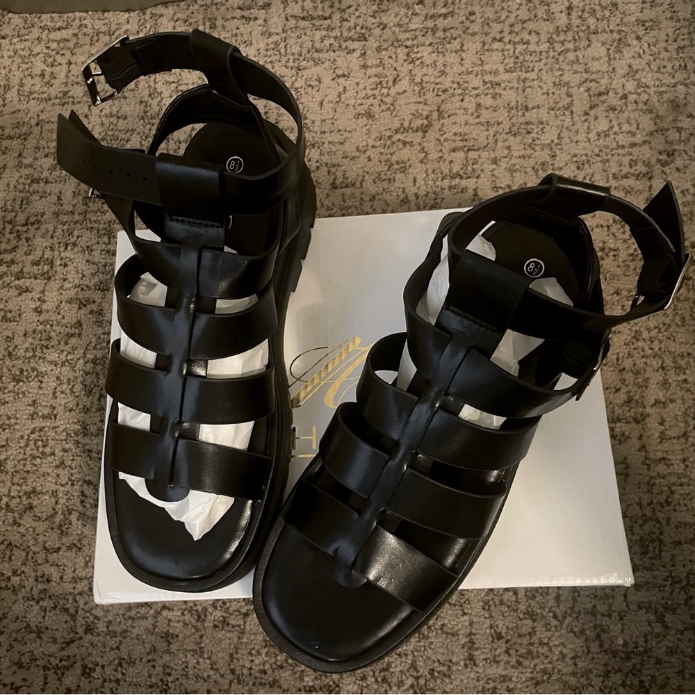 Black Gladiator sandals